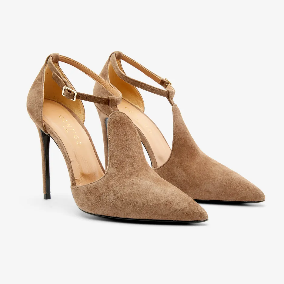 Pumps in Camoscio Tortora