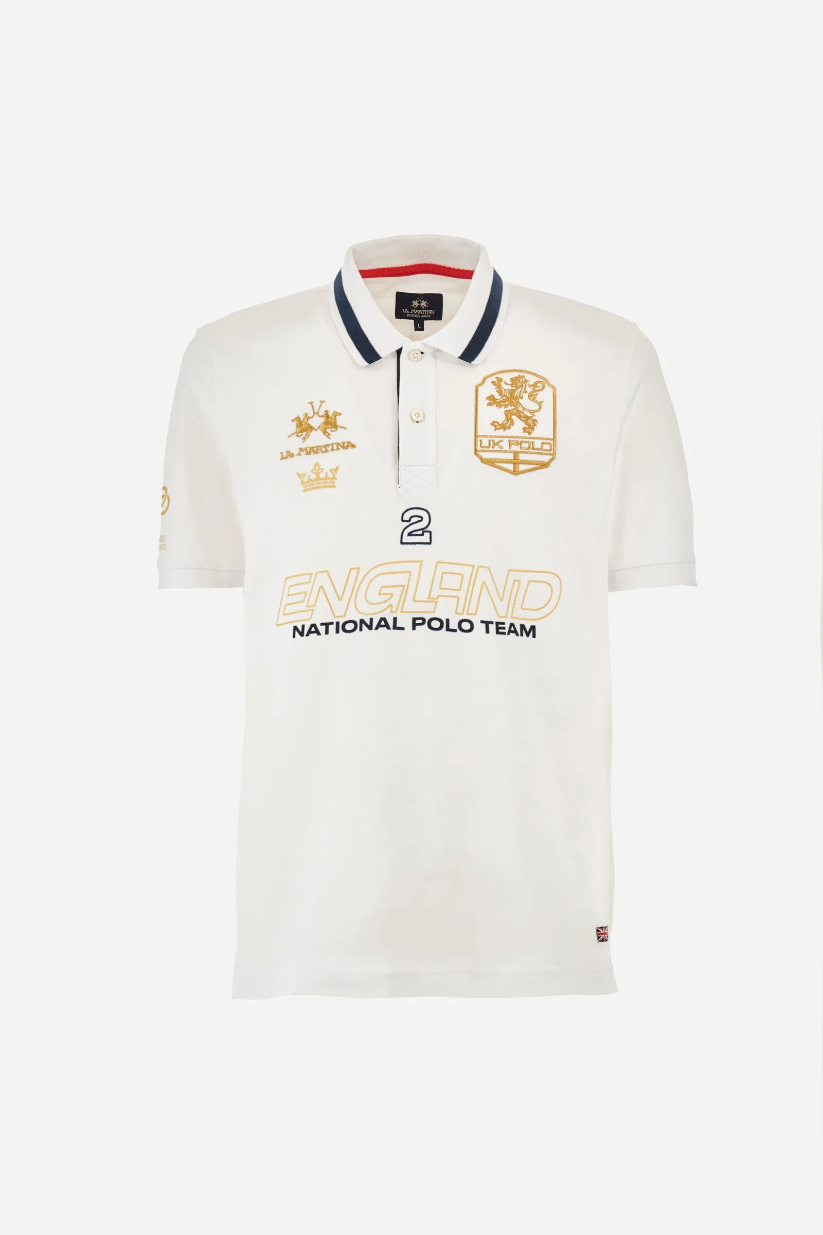 Regular-fit polo shirt in elasticated cotton - Yitzhak