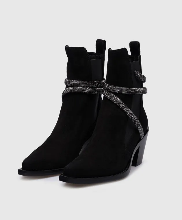 Rene Caovilla Stivali in camoscio nero C11813065