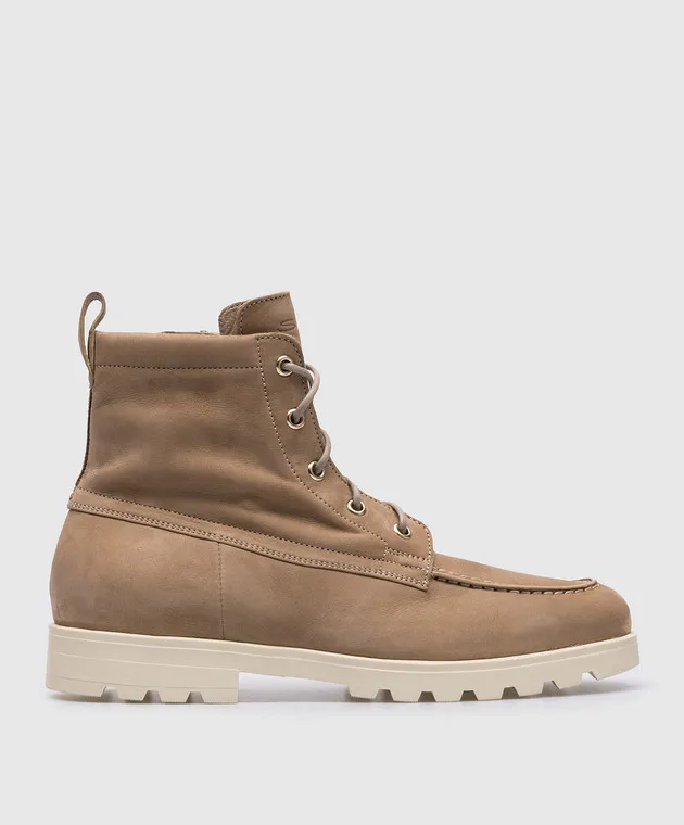 Santoni Stivali in camoscio beige WTDR71045TIRSUMY