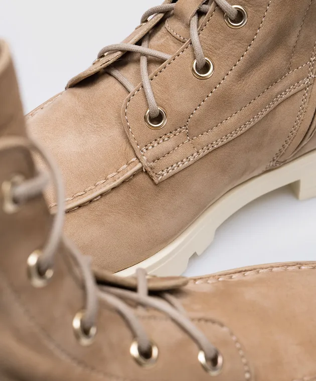 Santoni Stivali in camoscio beige WTDR71045TIRSUMY