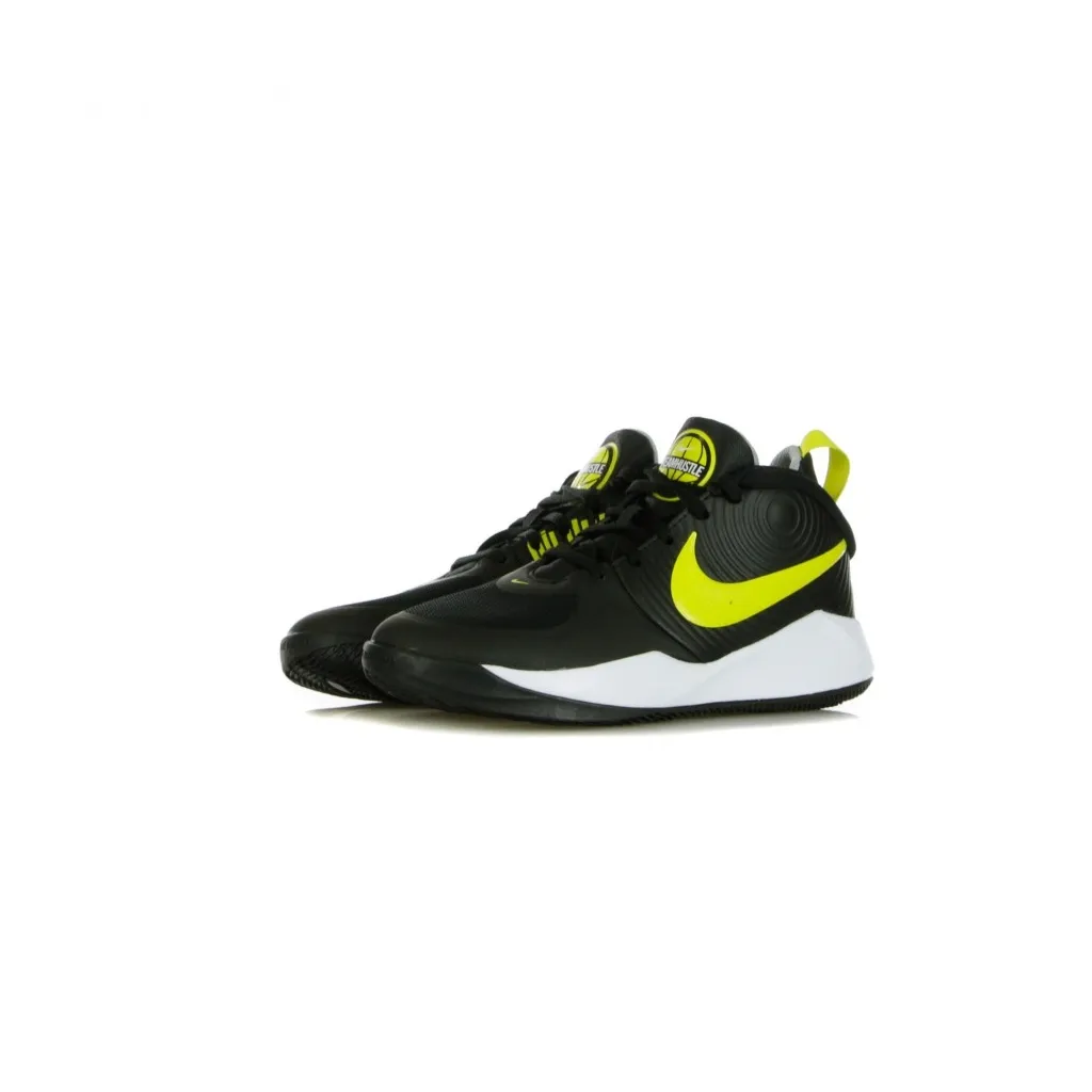 scarpa alta ragazzo team hustle d9 gs BLACK/HIGH VOLTAGE/LT SMOKE GREY