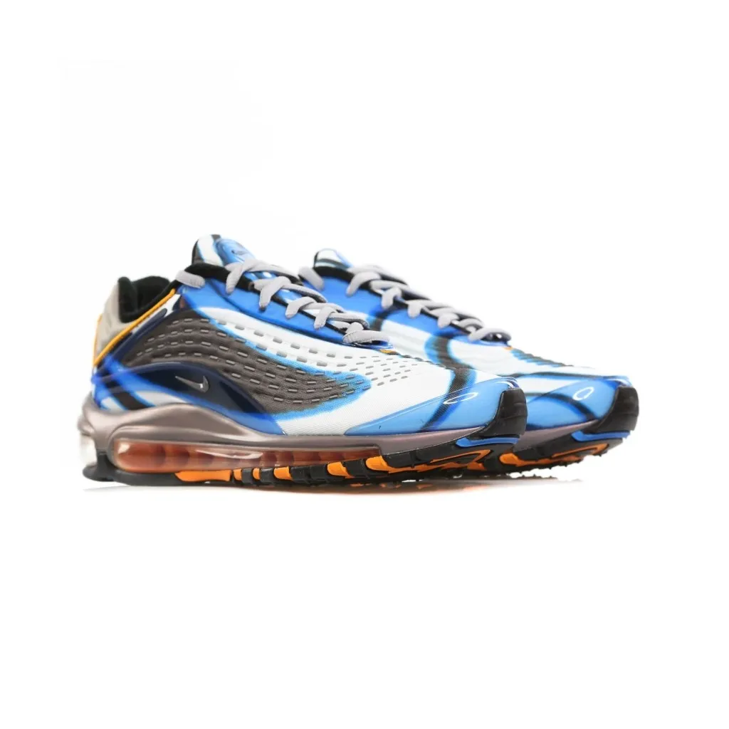 SCARPA BASSA AIR MAX DELUXE PHOTOBLUE/WOLFGREY/ORANGE PEEL/BLACK