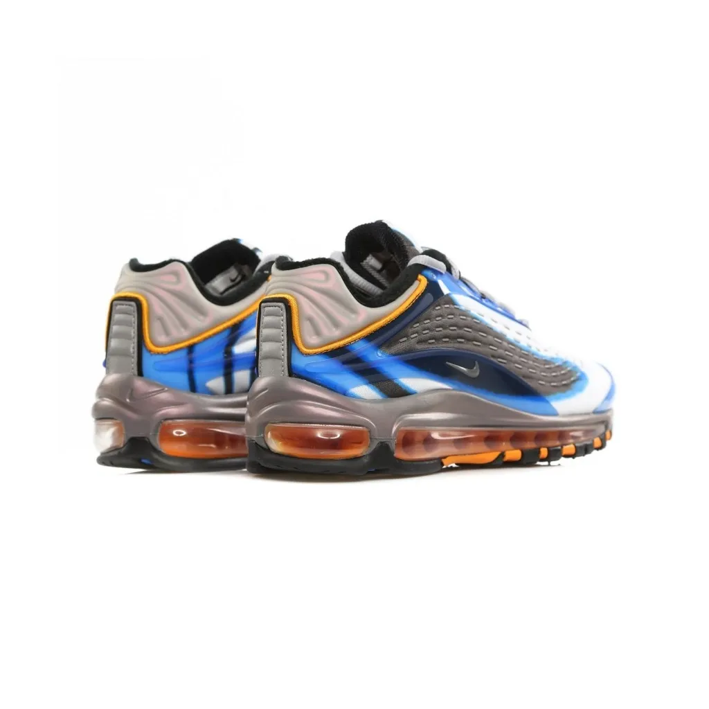 SCARPA BASSA AIR MAX DELUXE PHOTOBLUE/WOLFGREY/ORANGE PEEL/BLACK