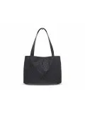 Shopping bag Gherardini SOFTY SHOPPING BAG EXCALIBUR in tessuto e pelle nero