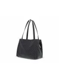 Shopping bag Gherardini SOFTY SHOPPING BAG EXCALIBUR in tessuto e pelle nero
