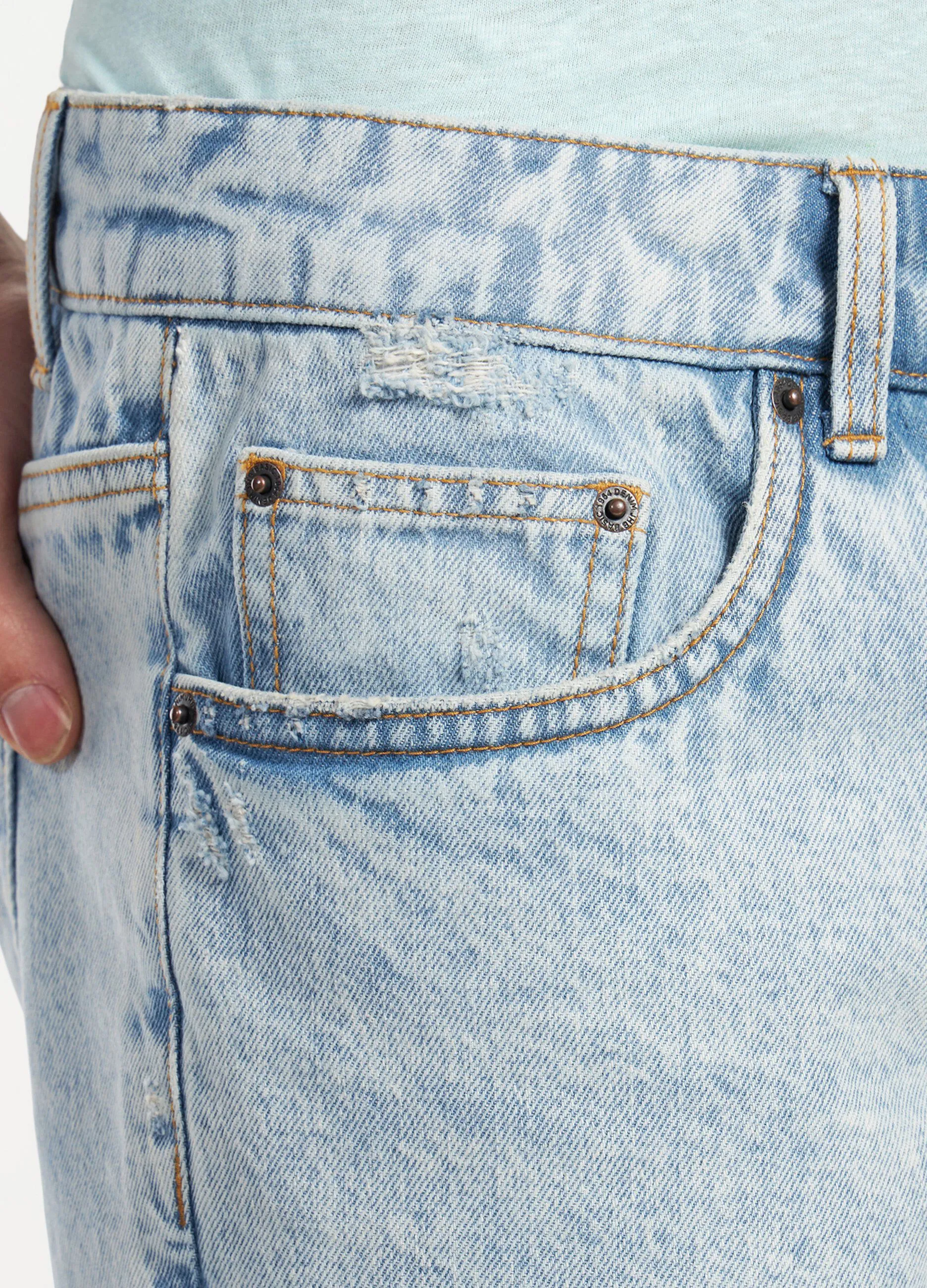 Shorts in denim di puro cotone uomo