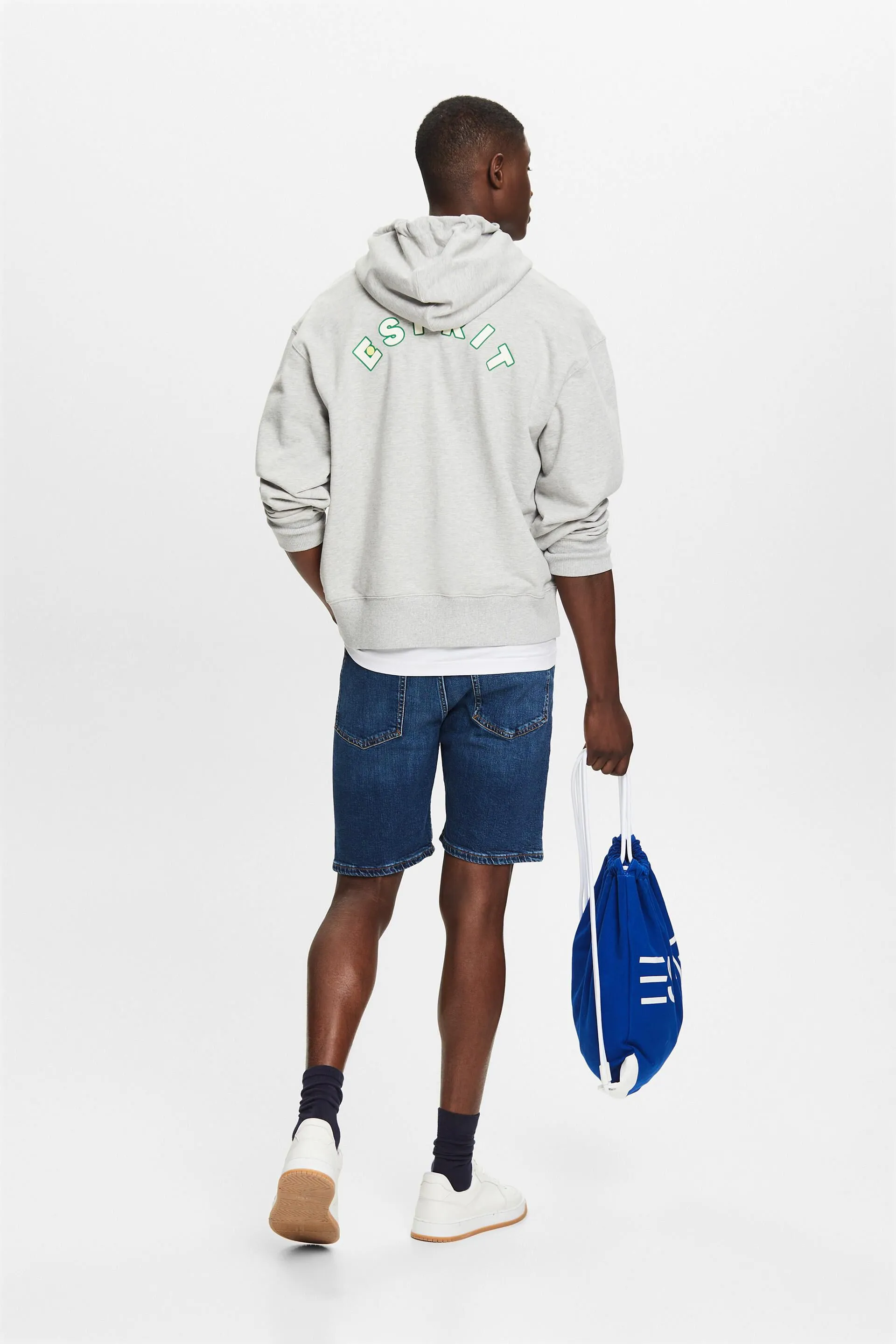 Shorts in denim dritti a vita media