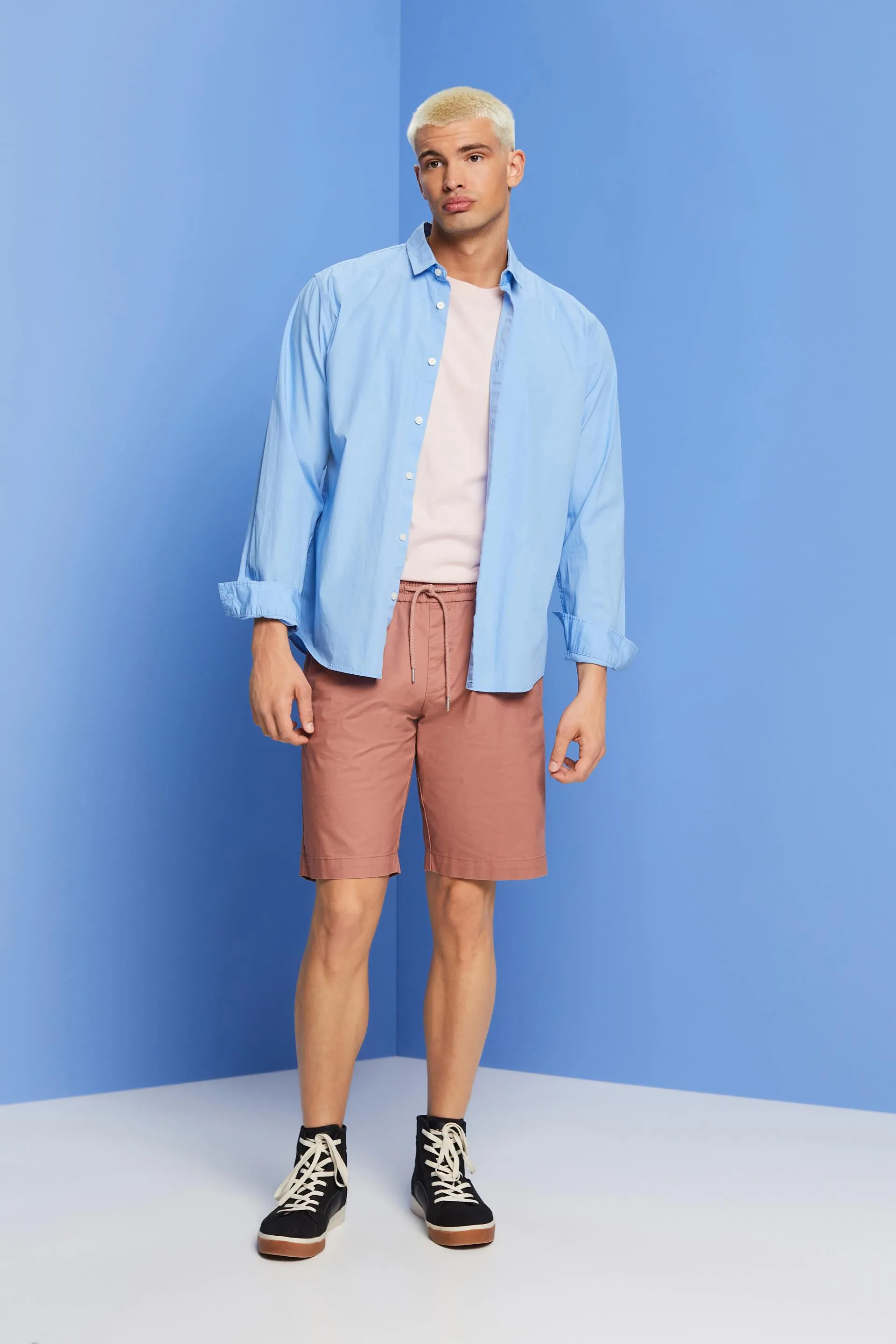Shorts in twill di cotone