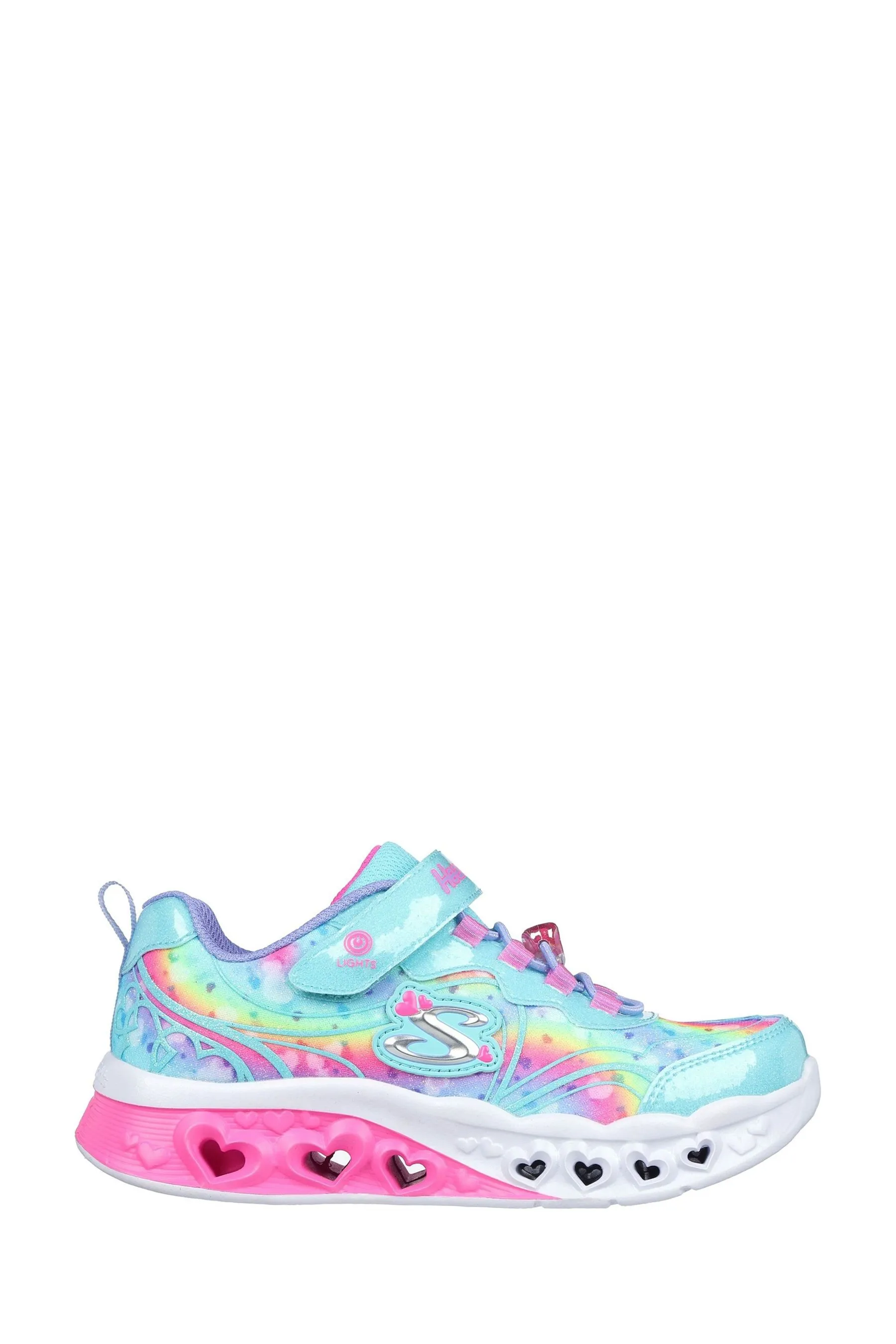 Skechers - Groovy - Scarpe a vortici con luci a cuore fluo