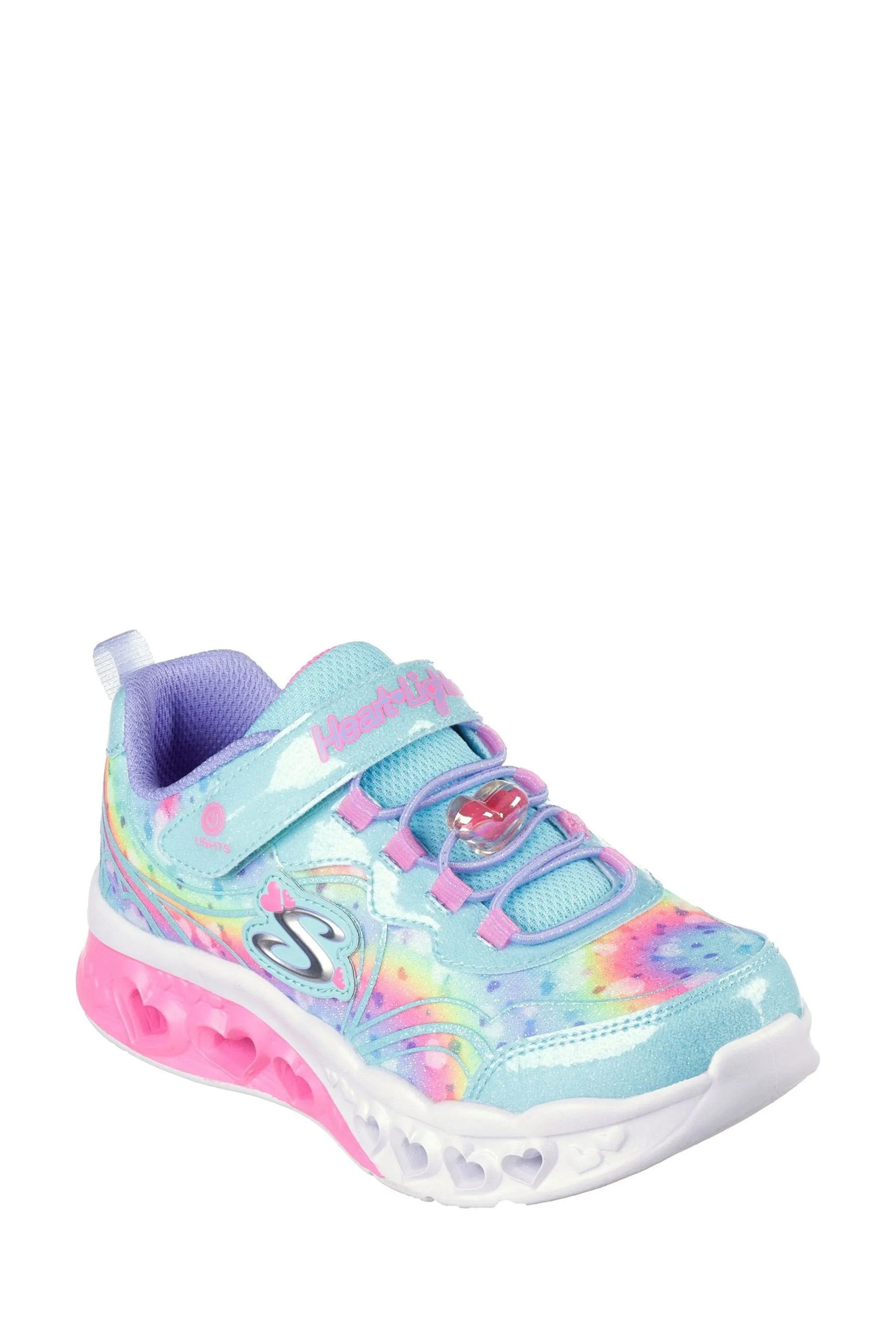 Skechers - Groovy - Scarpe a vortici con luci a cuore fluo