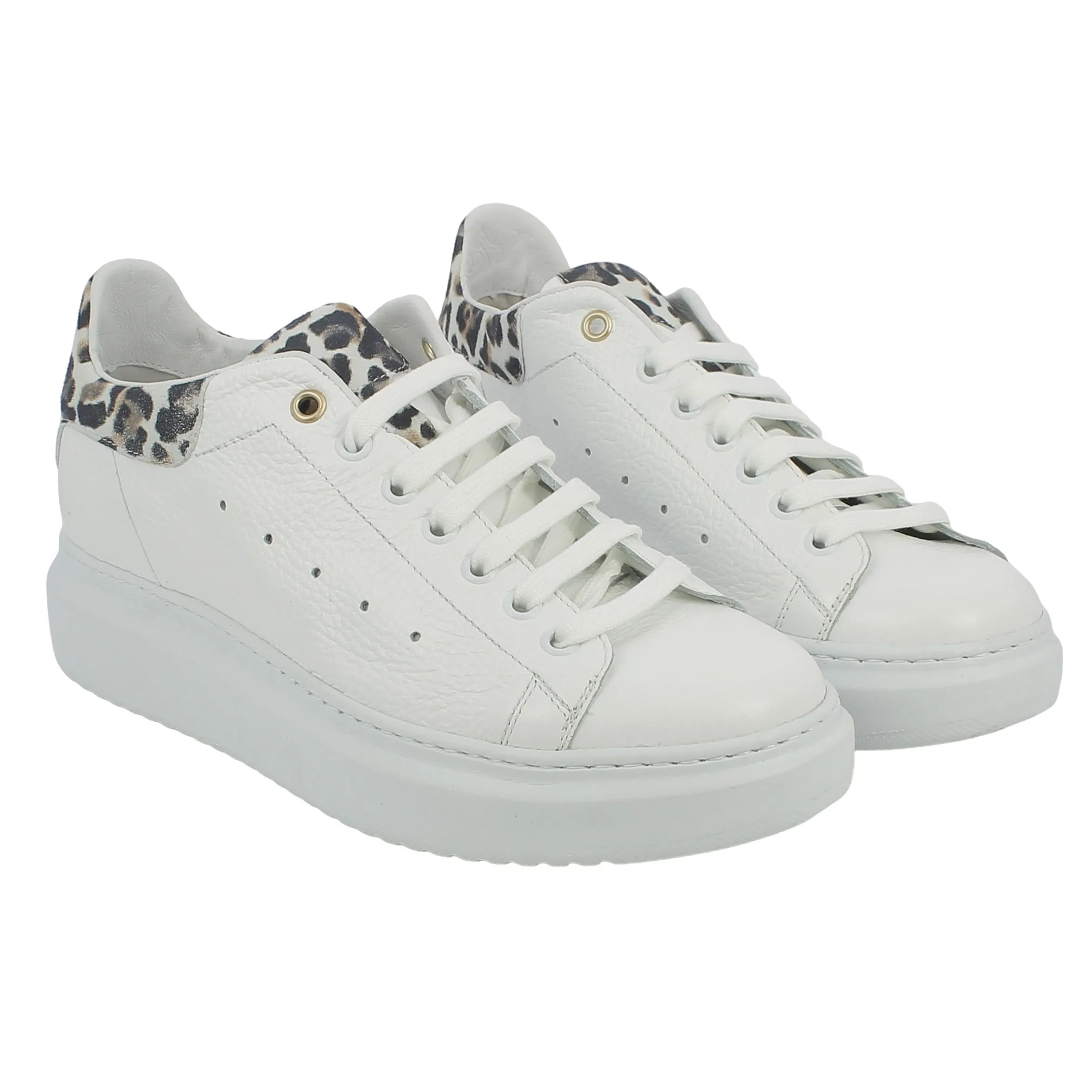 Slight  Sneaker bianca e animalier 