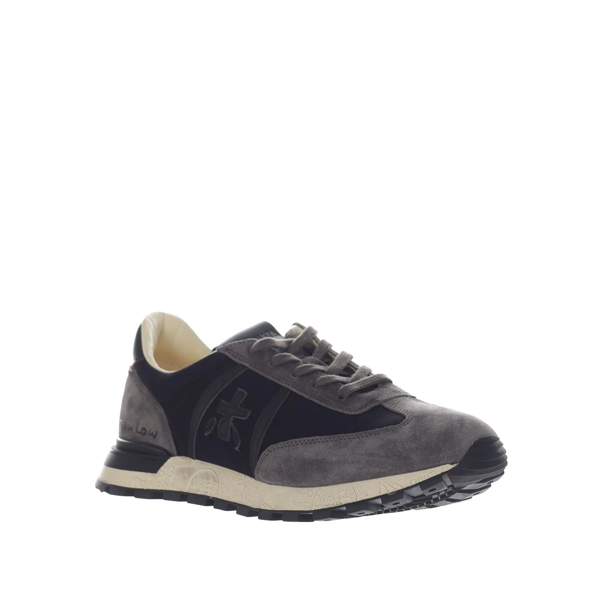 Sneaker in camoscio e tessuto tecnico