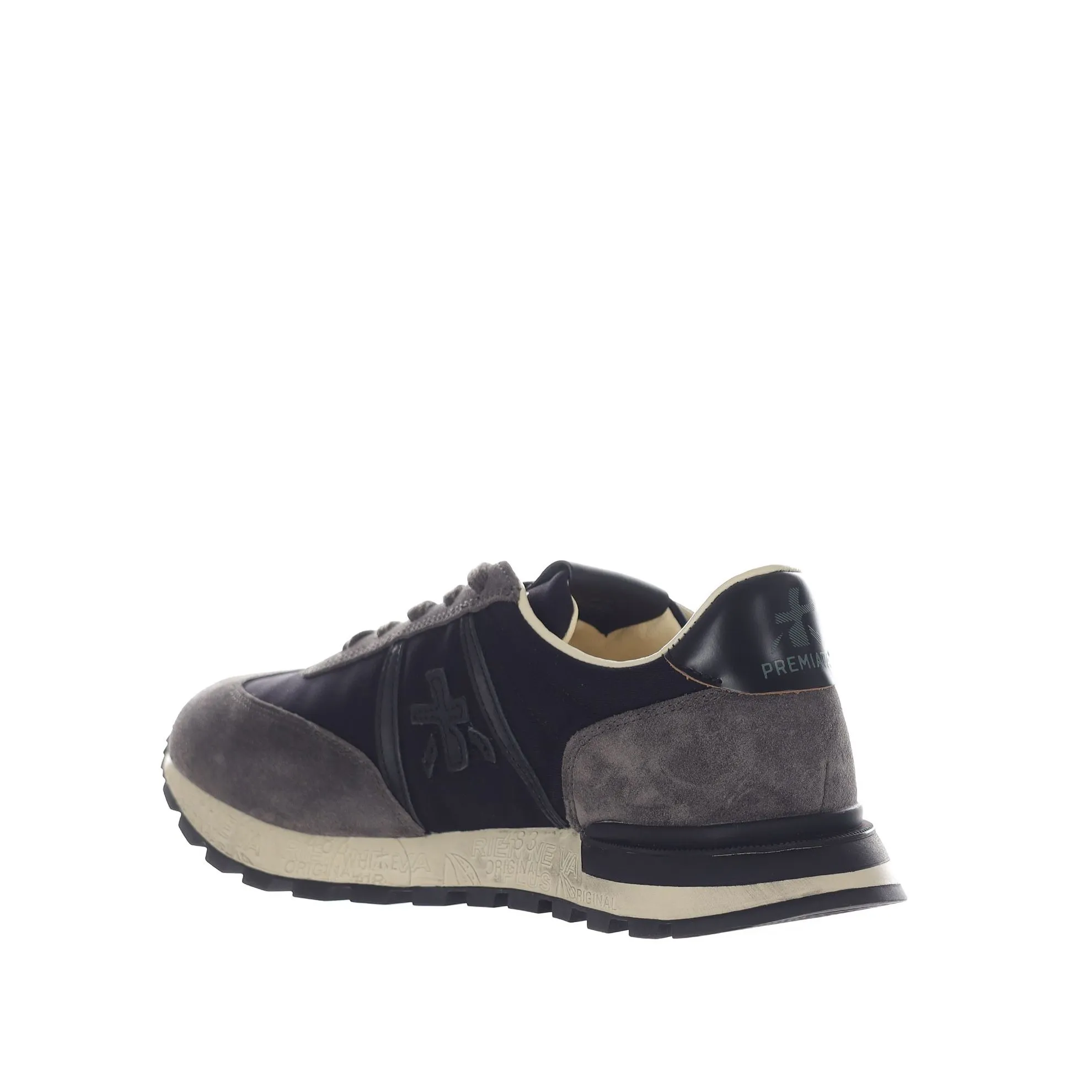 Sneaker in camoscio e tessuto tecnico