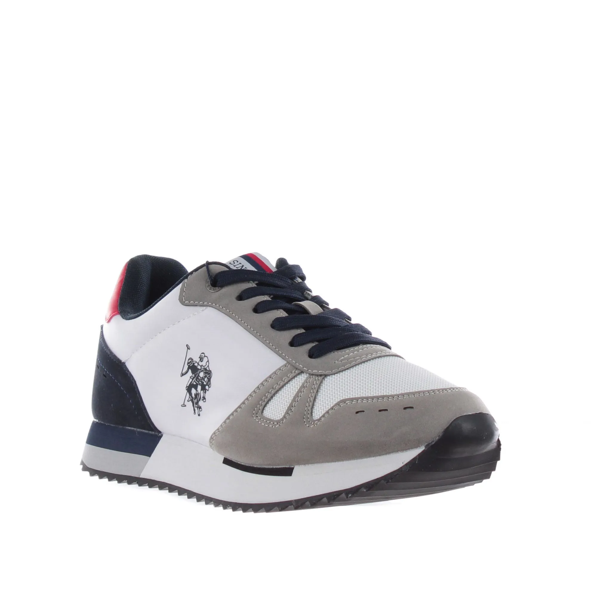 Sneaker in camoscio e tessuto