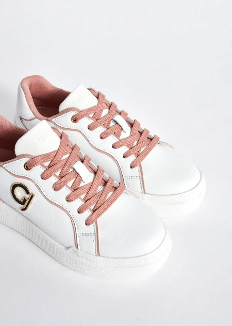 Sneaker in pelle con logo