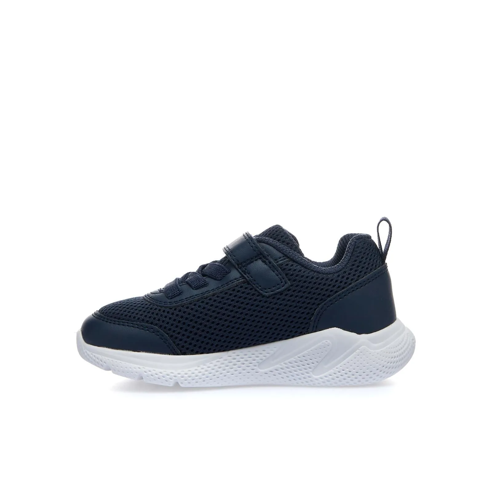 Sneakers bimbo blu con strappo e lacci elastici