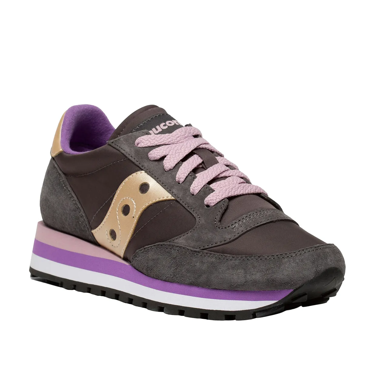 Sneakers Donna Saucony Jazz Triple Grigio / Oro / Rosa