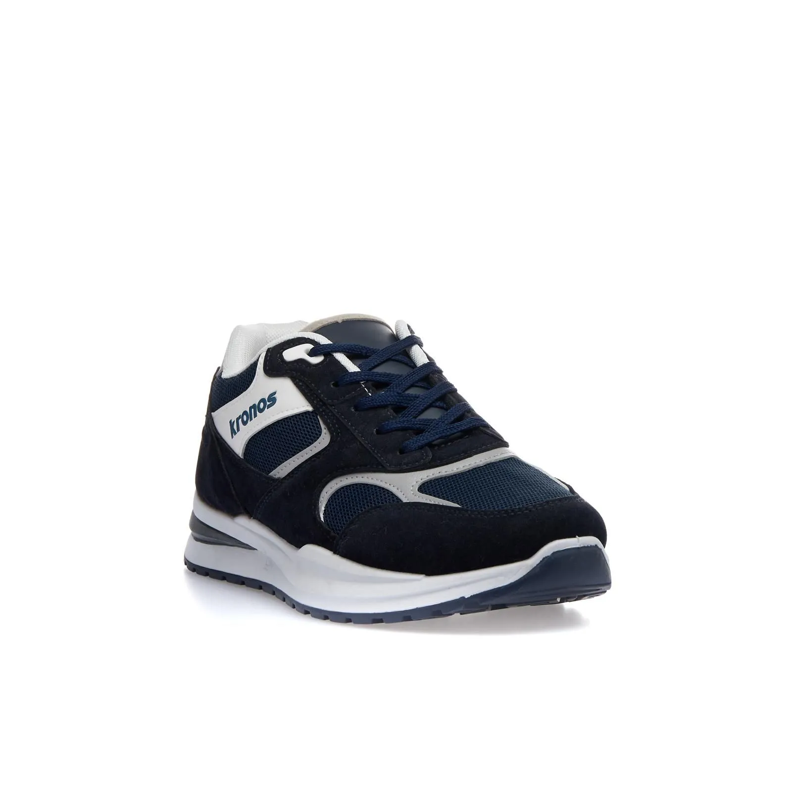 Sneakers uomo blu da palestra con lacci