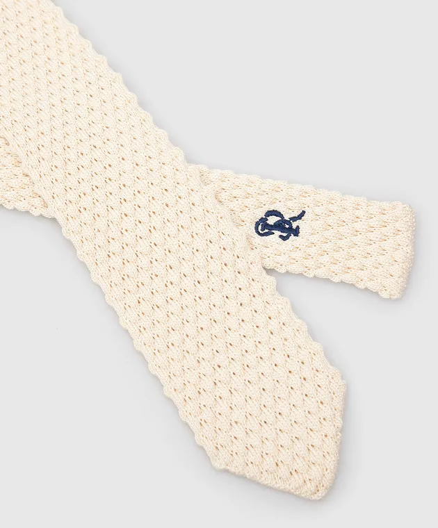 Stefano Ricci Cravatta per bambini in seta beige chiaro YCRMTSR1400