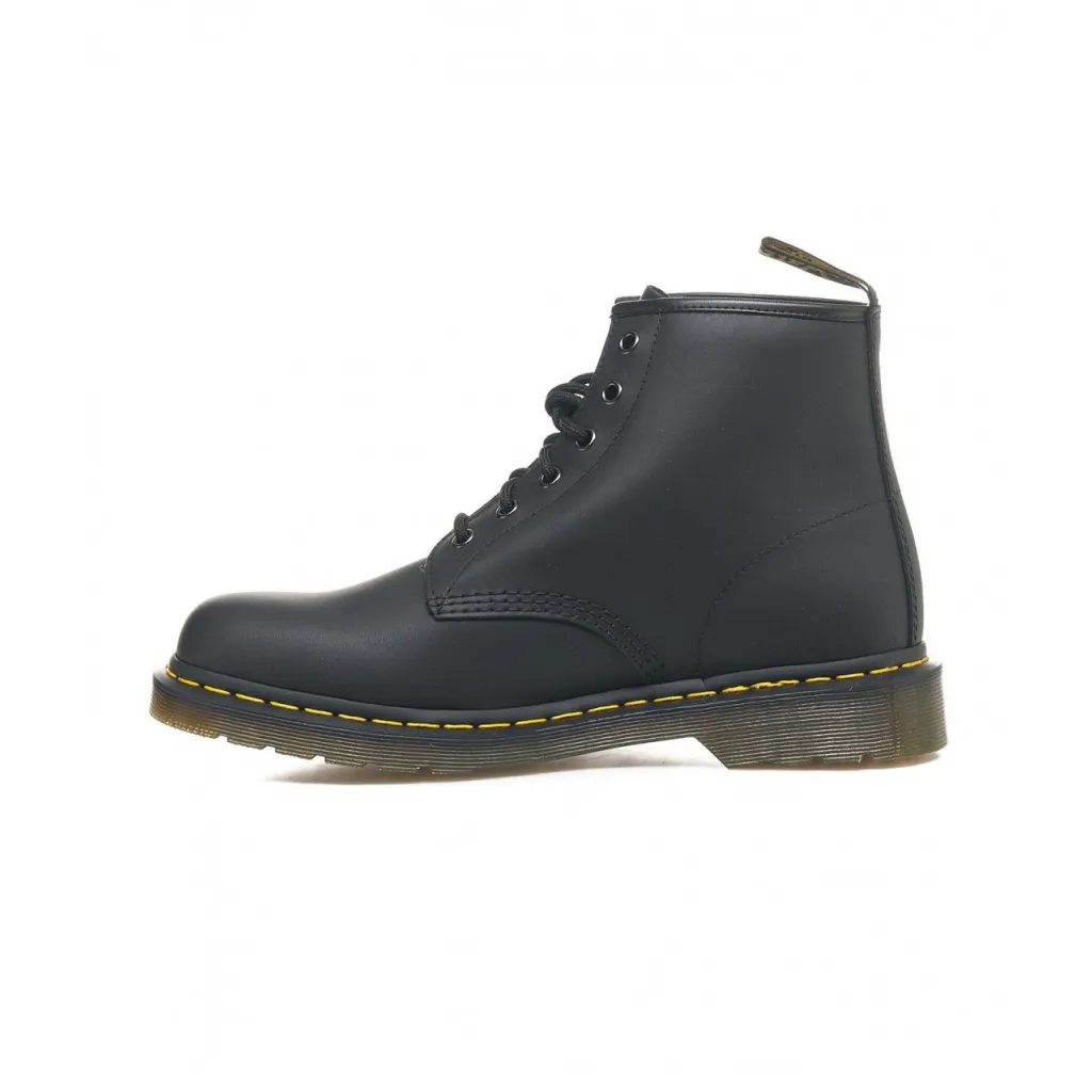 Stivali stringati 101 in nappa nero