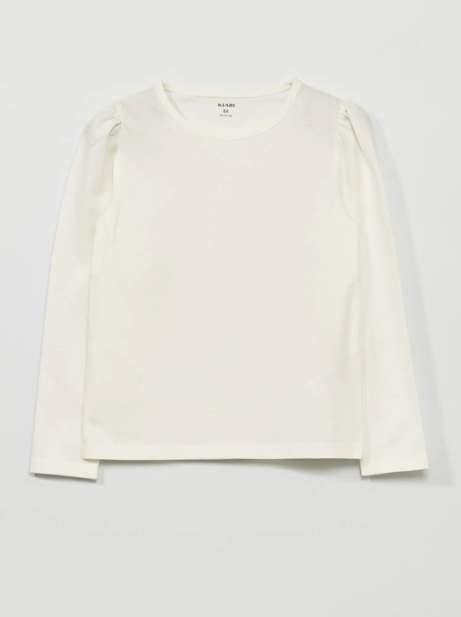 T-shirt in jersey a maniche lunghe - Bianco