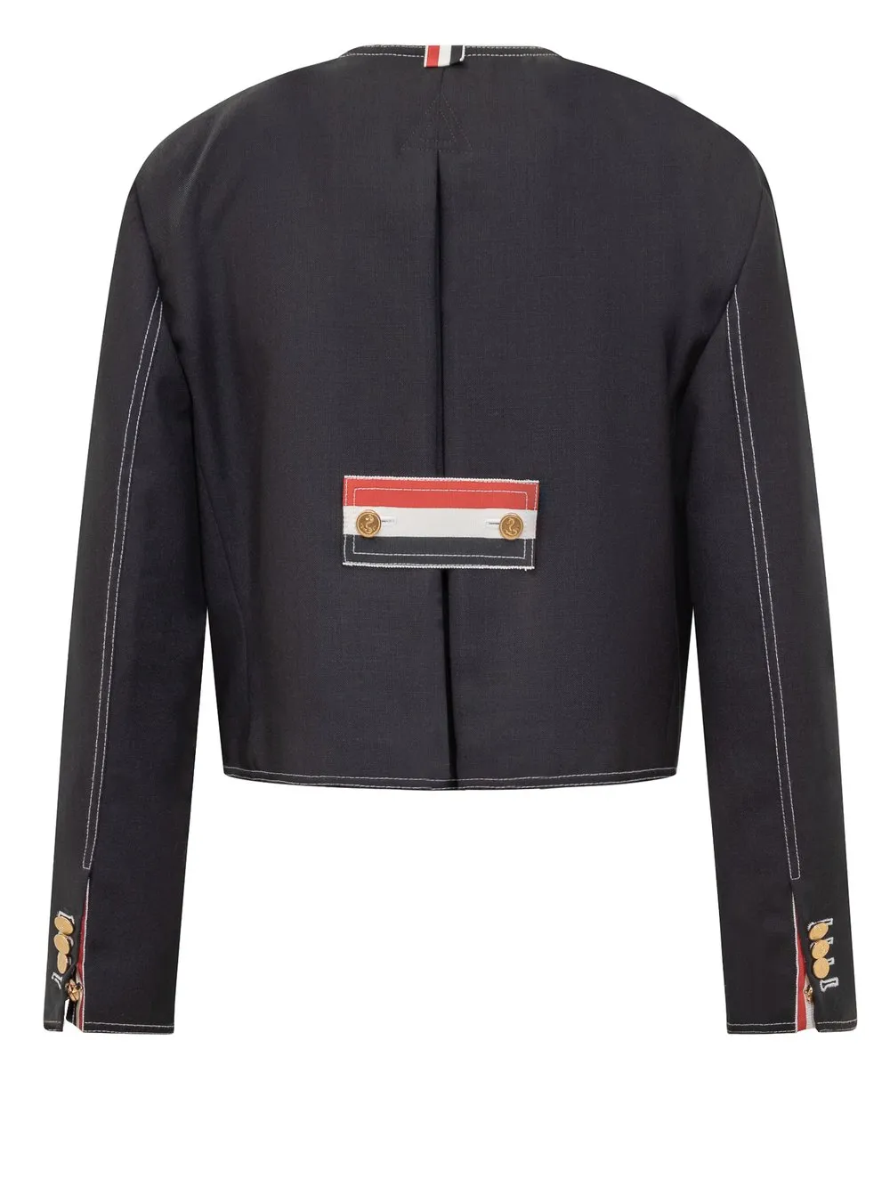 THOM BROWNE Cardigan con Pieghe a Scatola 