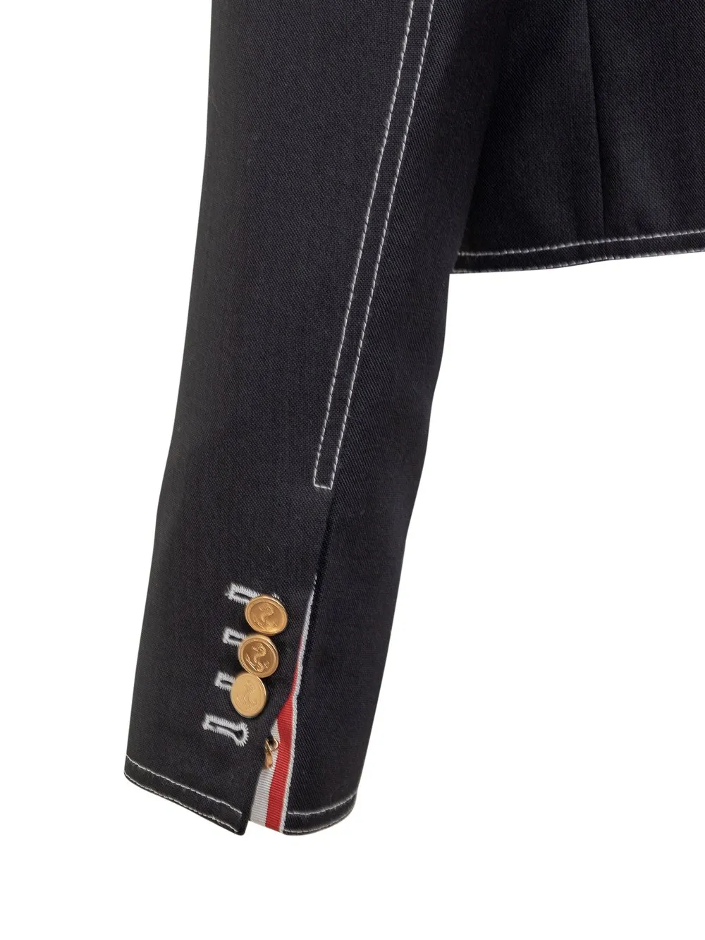 THOM BROWNE Cardigan con Pieghe a Scatola 