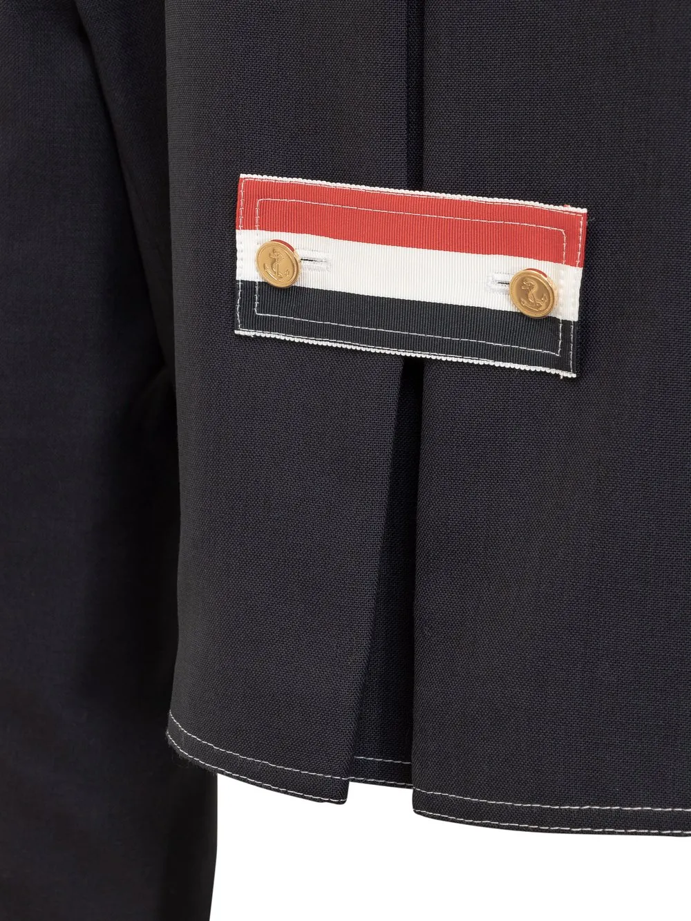 THOM BROWNE Cardigan con Pieghe a Scatola 