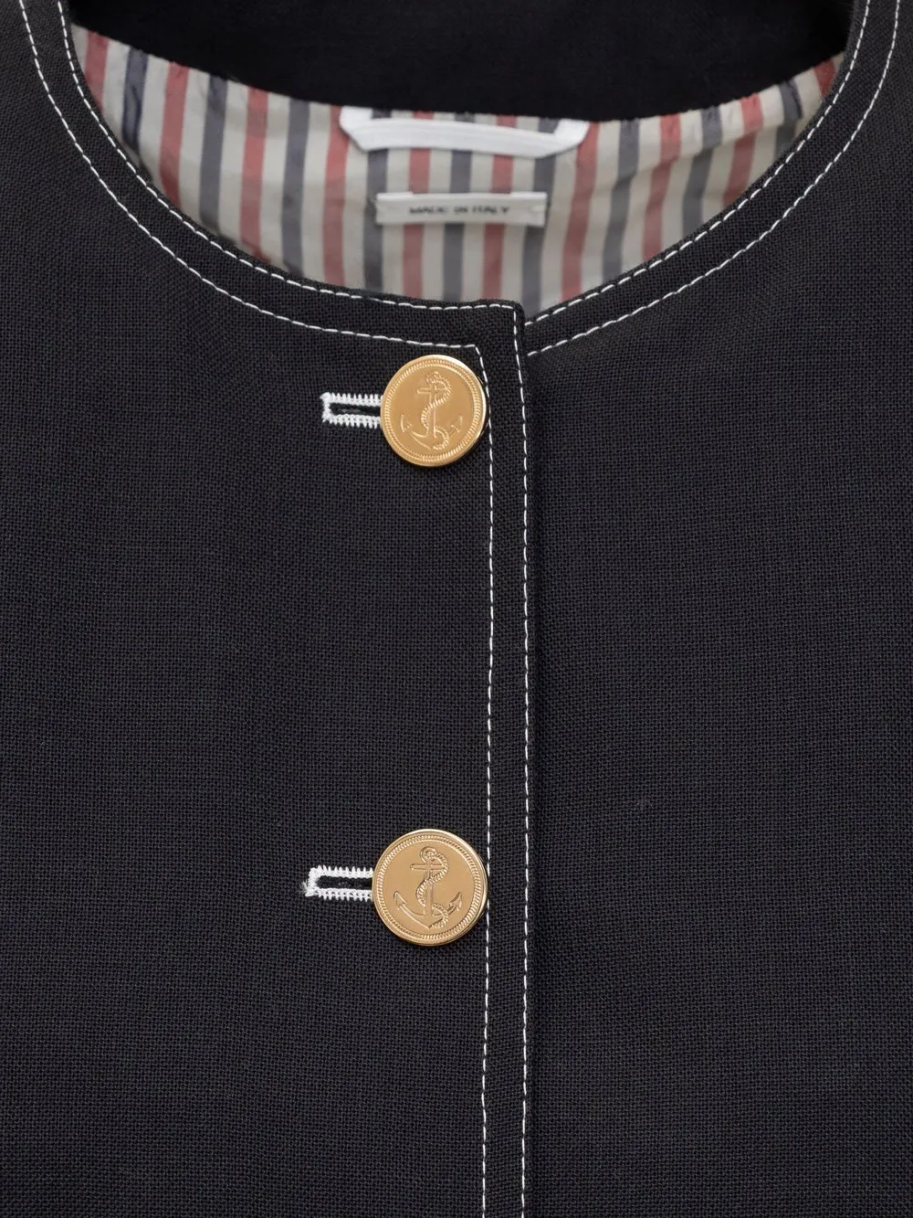 THOM BROWNE Cardigan con Pieghe a Scatola 