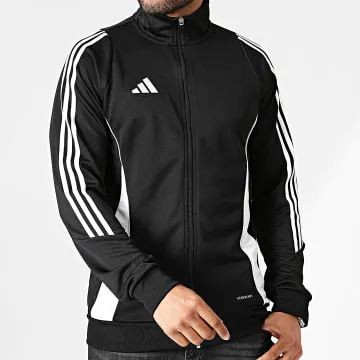 Tiro24 IJ9959 Giacca con zip a righe bianche e nere