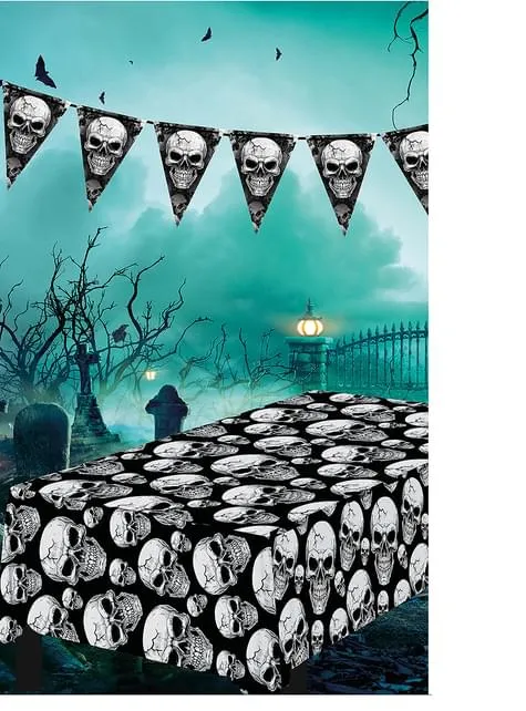 Tovaglia con teschi per Halloween