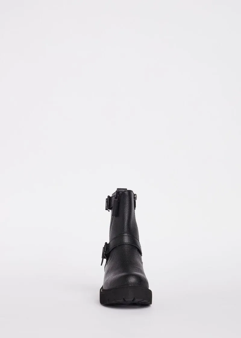 Tronchetto in pelle bottalata