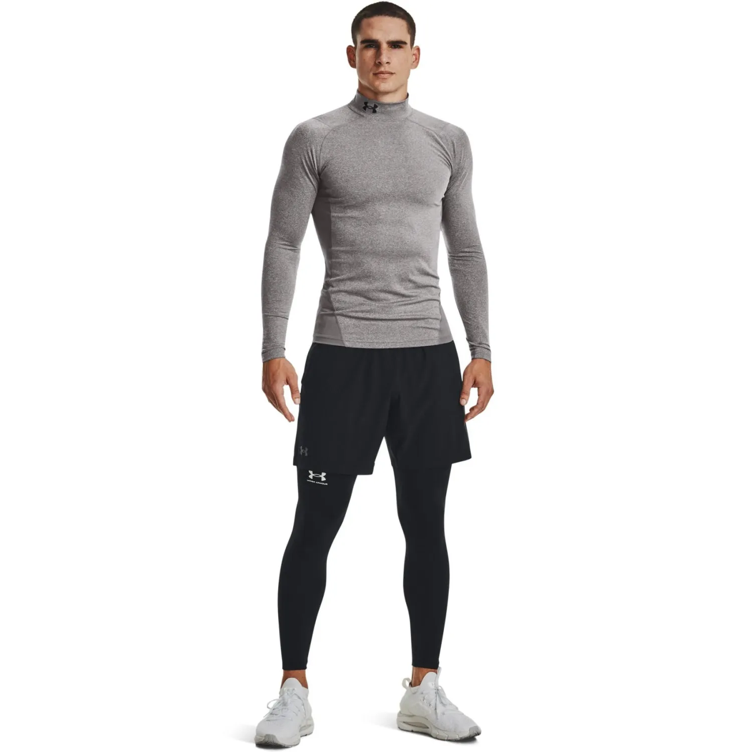 UNDER ARMOUR MAGLIA A MANICHE LUNGHE COMPRESSION MOCK LIGHT HEATER
