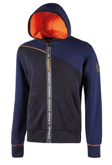 UPOWER Felpa full zip c/cap