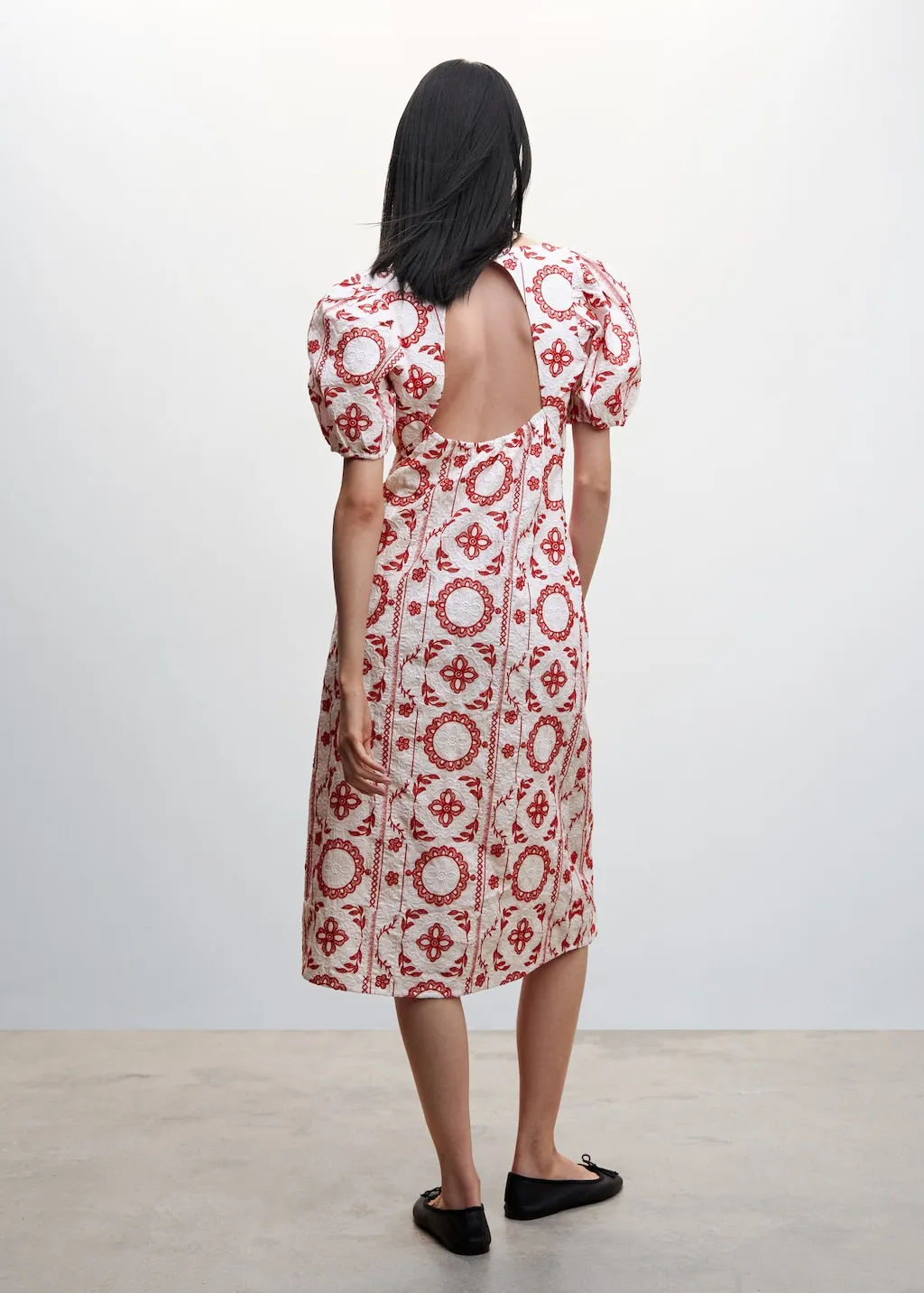 Vestito cotone ricamato