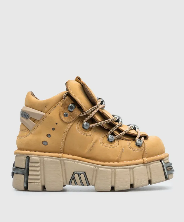 Vetements Stivali in camoscio marrone con logo UE54SN120C
