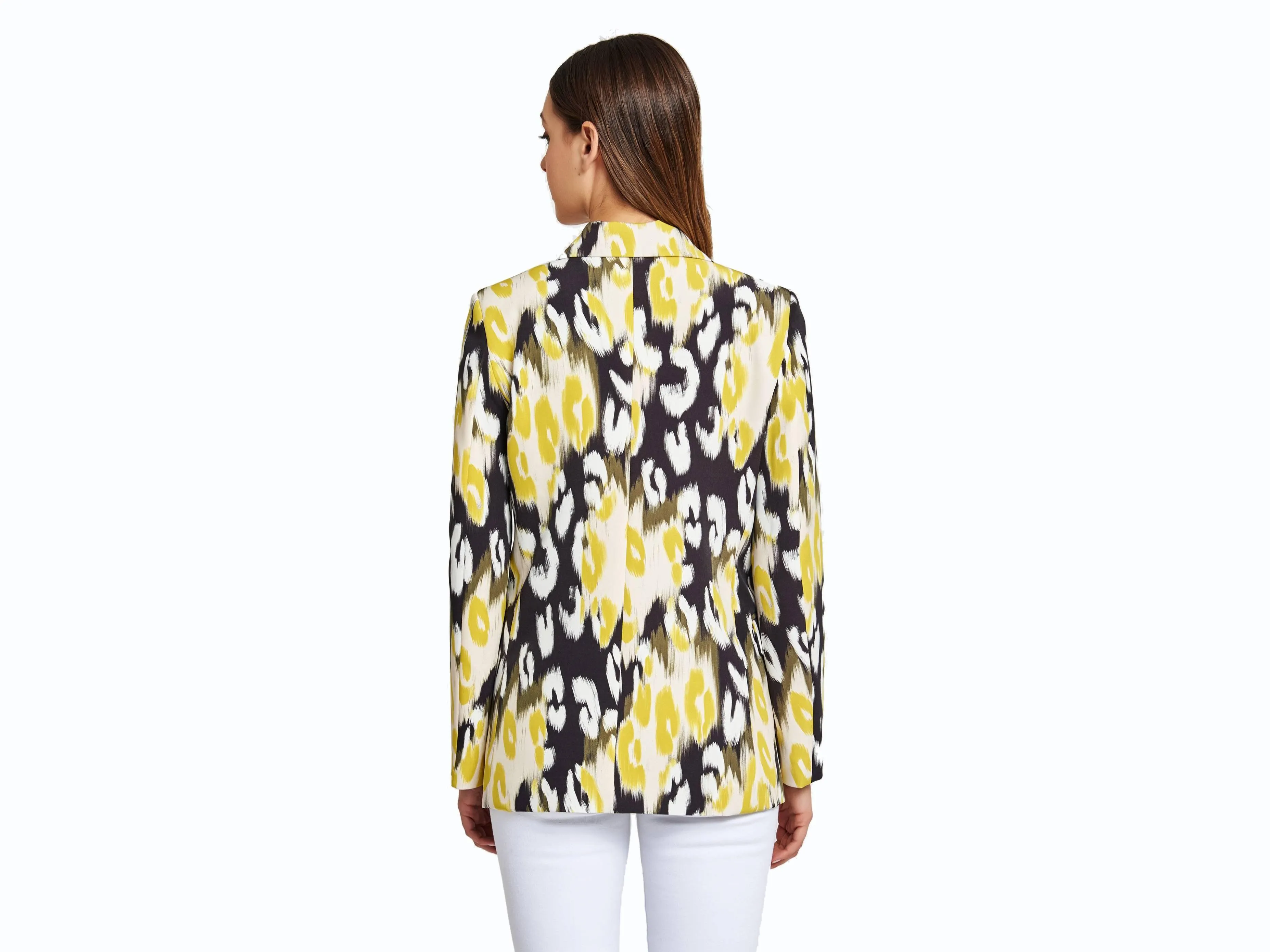 VICOLO Blazer Doppiopetto Animalier Donna Nero Bianco Giallo TH0687