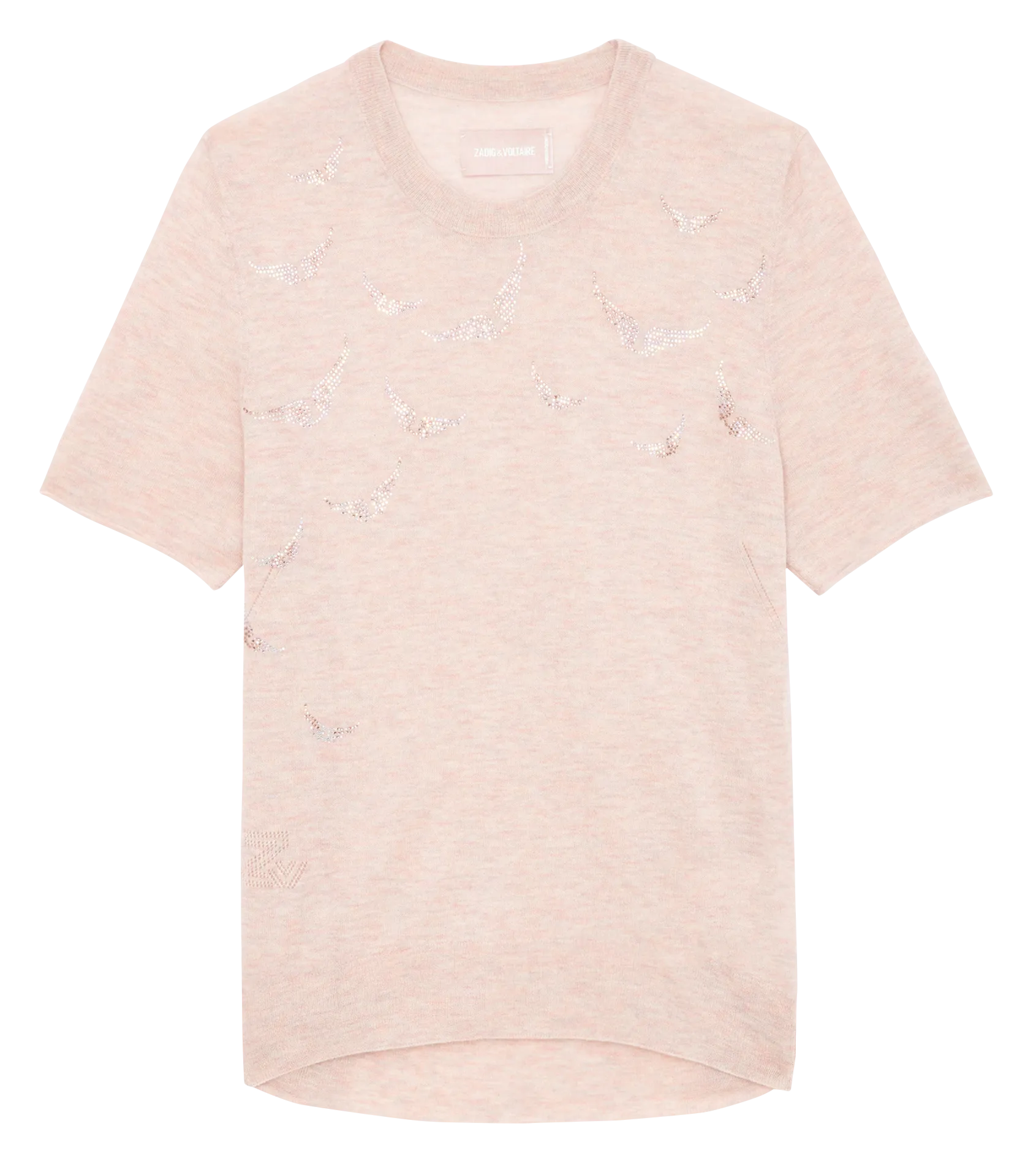  ZADIG&VOLTAIRE   IDA - Maglietta diritta con scollo rotondo in cachemire | Rosa