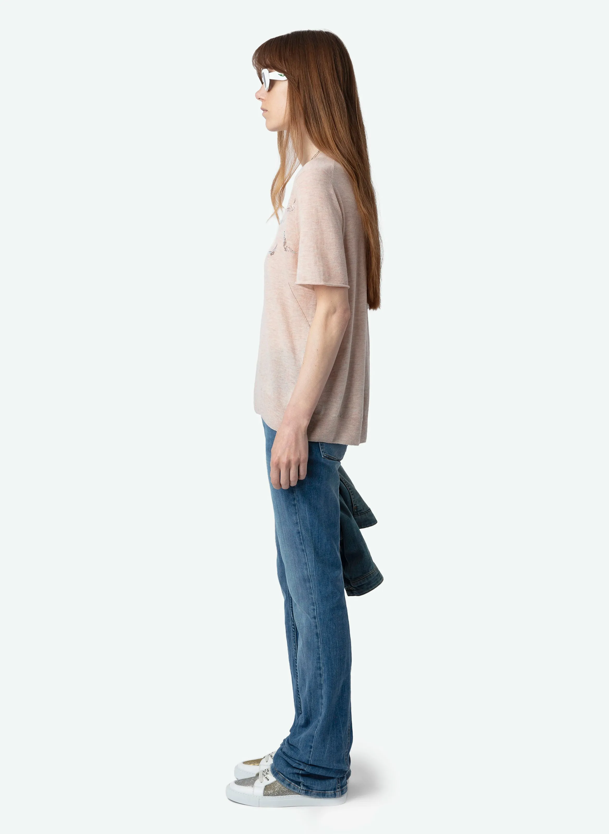  ZADIG&VOLTAIRE   IDA - Maglietta diritta con scollo rotondo in cachemire | Rosa