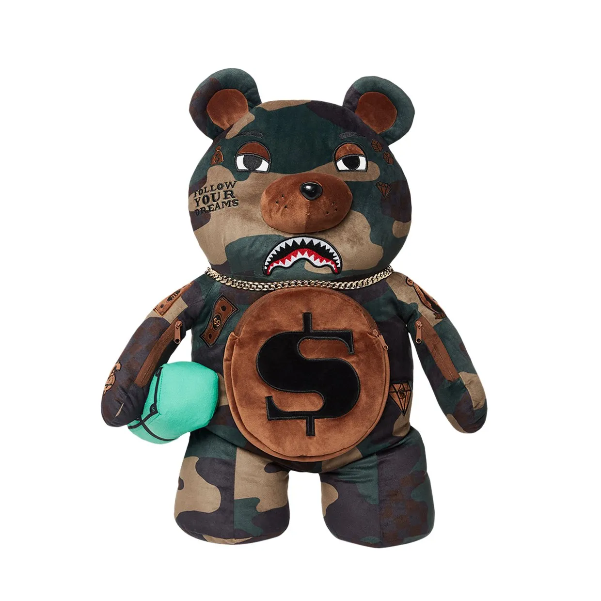 Zaino Sprayground Teddy Bear Checks And Camo Limited Edition