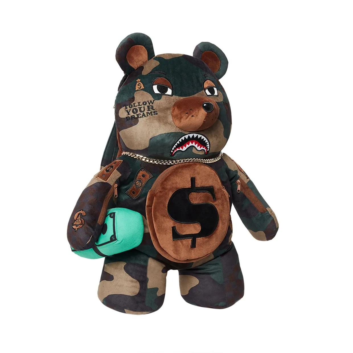 Zaino Sprayground Teddy Bear Checks And Camo Limited Edition